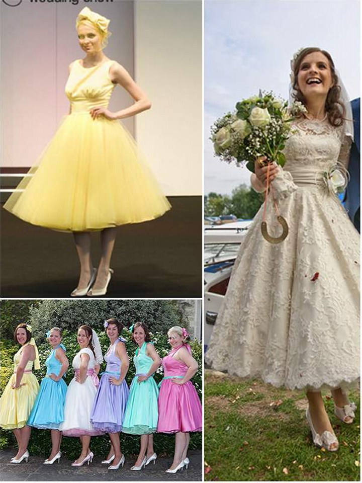 1950s style wedding gowns